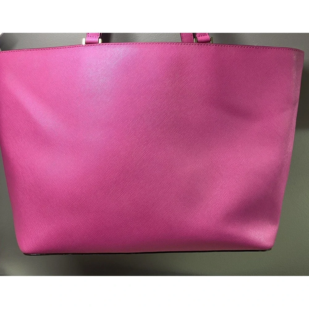Kate Spade Handbag Hot Pink Satchel‎ Leather Tote Purse Shoulder bag 11x19x6